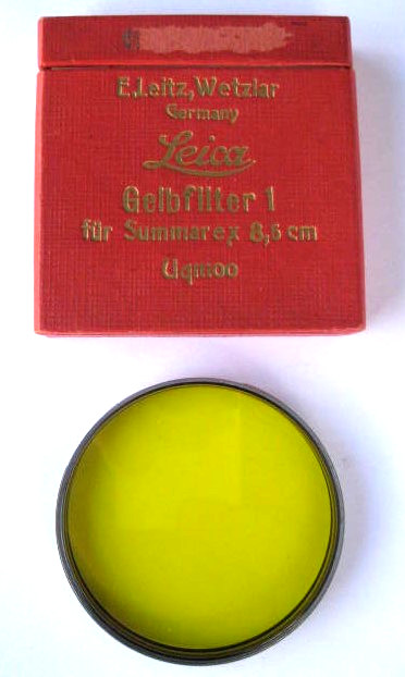 Leica / Leitz Yellow camera filter for Summarex 8.5cm